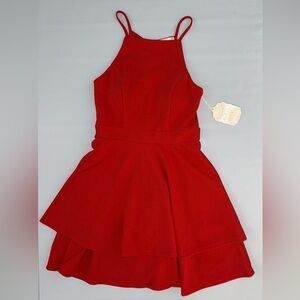 Altar’d State Red Sparkle Back Mini Dress